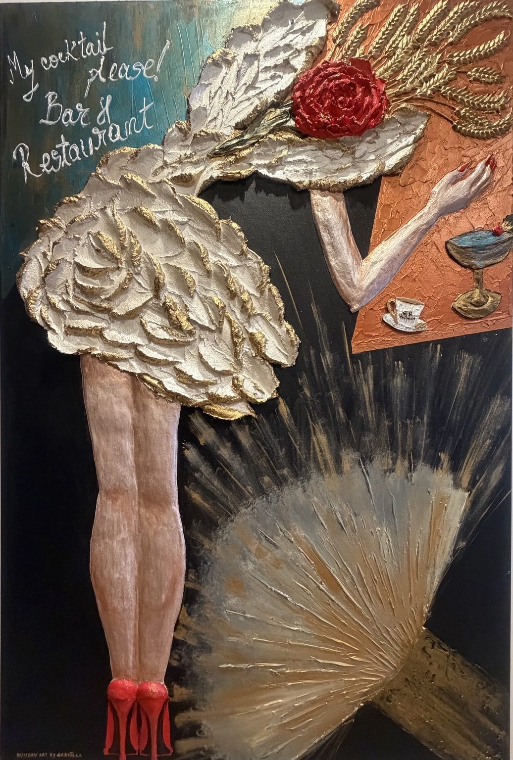 Miss Cocktail — AVUDAV ART by Gabriela, 80 × 120 cm